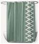 Zipper Stripe Sage 70" w x 73" h Shower Curtain