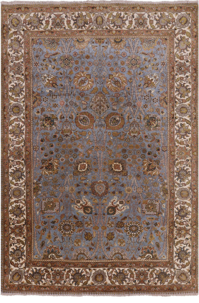 5' 11" X 8' 9" Hand-Knotted Persian Tabriz Wool Rug Q6157