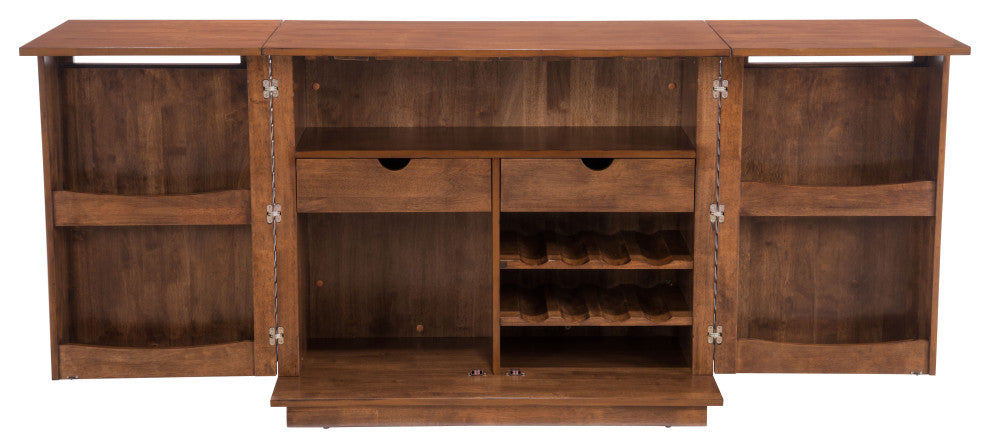 Linea Bar Cabinet Walnut