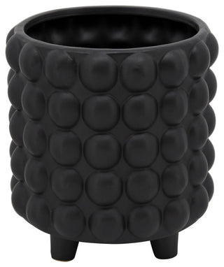 2-Piece Set Bubble Planters, Matte Black