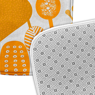 24" x 17" Flower Forest Bathmat, Mango
