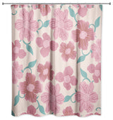 Pink Florals 71x74 Shower Curtain