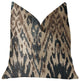 Kaveh Green, Beige and Brown Luxury Throw Pillow, 22"x22"
