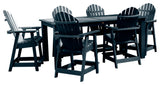 Hamilton 7-Piece Rectangle Counter-Height Dining Set, Federal Blue