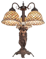 23 High Tiffany Fishscale 3 Light Table Lamp