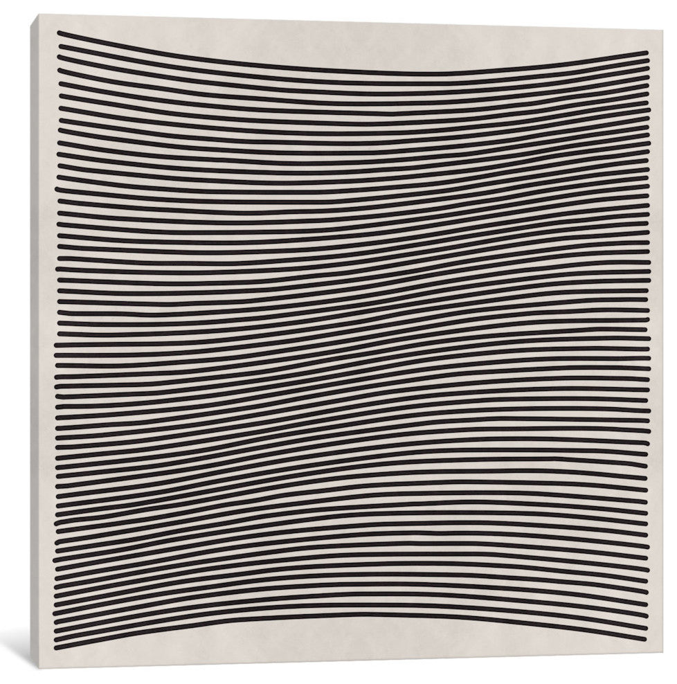 "Modern Art- Wavy Lines" by 5by5collective, 18x18x1.5"