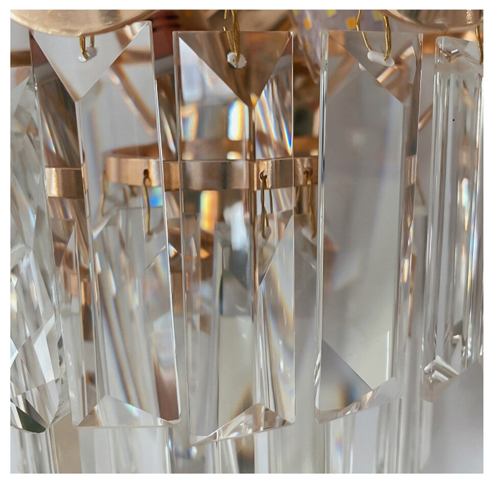 Luxury crystal wall light fixture for bedroom