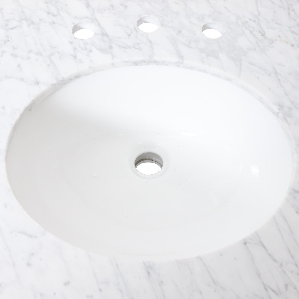 Lorent Contemporary Marble Countertop With Sink, 49 W X 22 D X 0.75 H