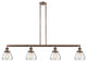 Innovations 214-Ac-S-G172-Led 4 Light Dimmable Led 48" Adjustable Island Light
