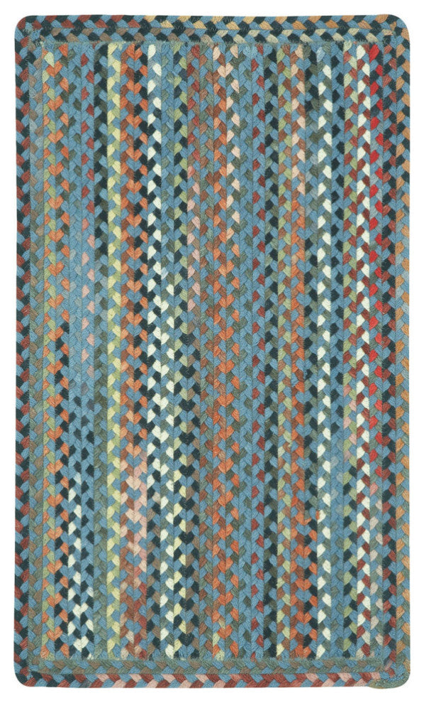 Capel St. Johnsbury Medium Blue 0440_400 Braided Rugs - 2' 3" X 9' Runner