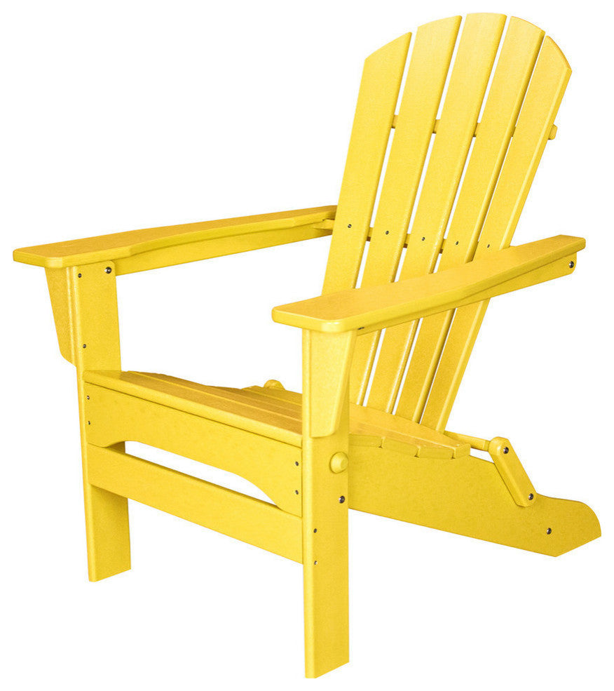 Polywood Palm Coast Folding Adirondack, Lemon