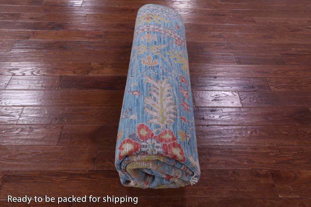 Turkish Oushak Hand-Knotted Wool Rug 7' 9" X 10' 0" - Q13477