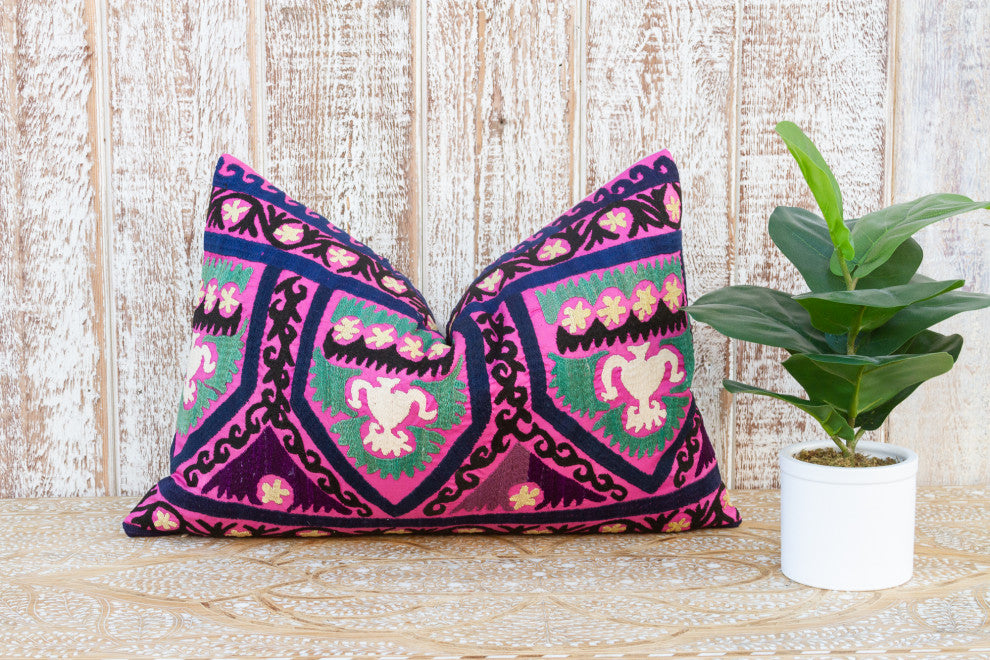 Guli Nurata Suzani Lumbar Pillow