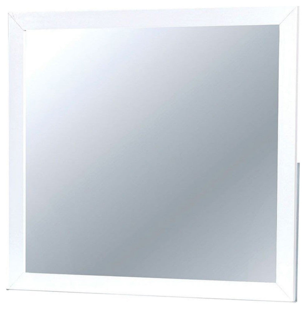 Lennart II White Rectangular Mirror