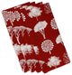 Field of Trees Floral Print Napkin, Set of 4, Red