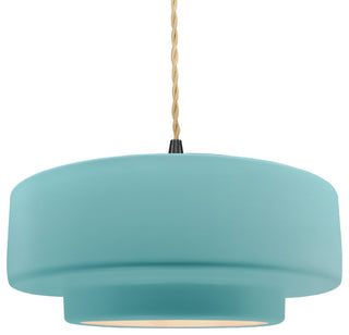 Radiance Medium Tier Pendant, Reflecting Pool Frame, Matte Black, LED