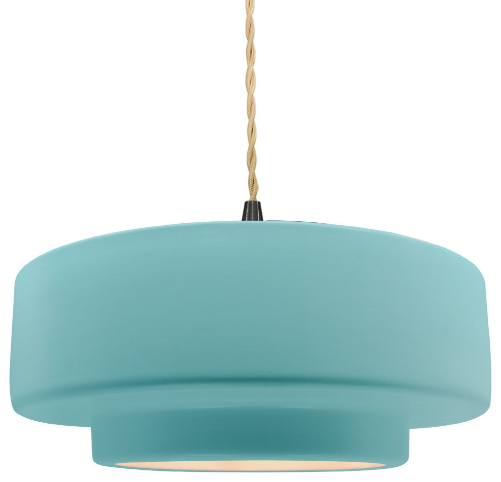 Radiance Medium Tier Pendant, Reflecting Pool Frame, Matte Black, LED