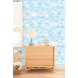 Cloud Blue Peel and Stick Wallpaper