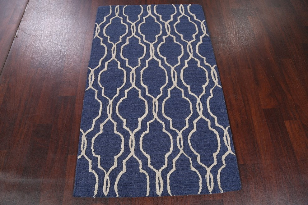 Trellis Hand Tufted Indian Oriental Wool Oriental Area Rug, 8x10'