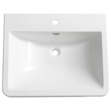 Fresca FVS8525WH Milano 26" White Integrated Sink / Countertop