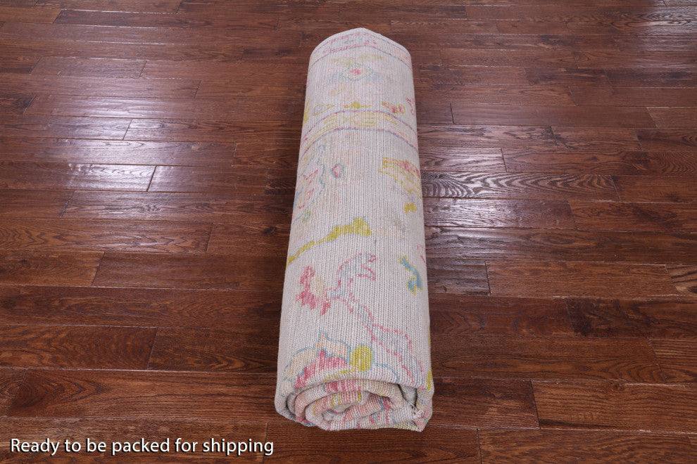 8' 11" X 12' 1" Turkish Oushak Handmade Wool Rug - Q16082