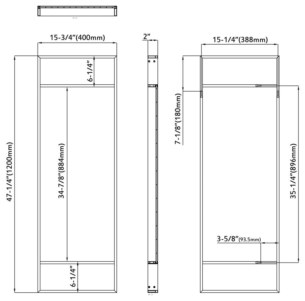 Mattox Shelf Mirror, White