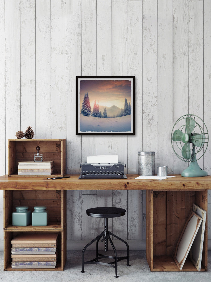 "Find Yourself in the Forest" Framed Painting Print, 18x18