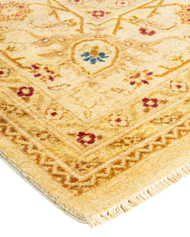 Eclectic, One-of-a-Kind Hand-Knotted Area Rug Ivory, 9' 2" x 12' 3"