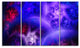 Bright Blue Magic Stormy Sky, Abstract Canvas Art Print, 48"x28", 4 Panels