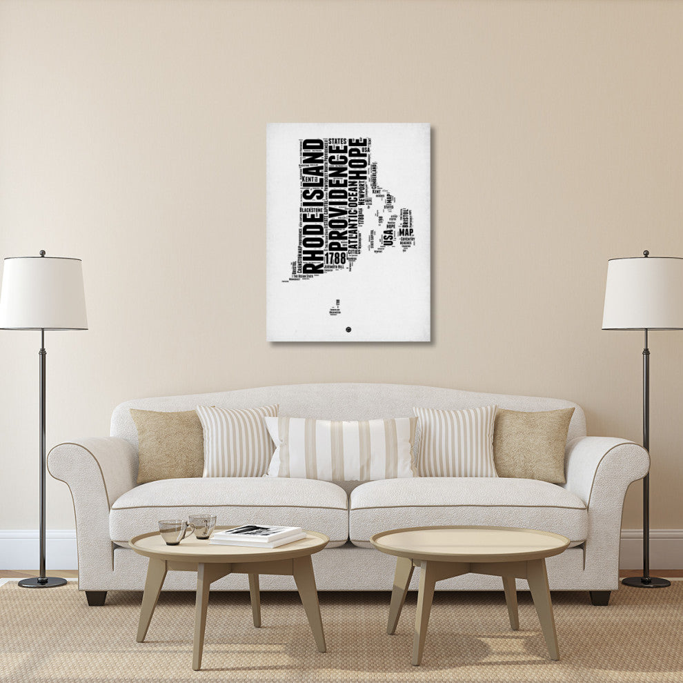 "Rhode Island Word Cloud 1" Fine Art Print