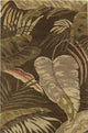 HomeRoots 3' x 5' Mocha Leaves Wool Area Rug