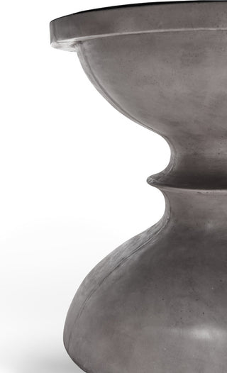 Urbia Mixx Concrete Spindle 59" Round Dining Table, Dark Gray