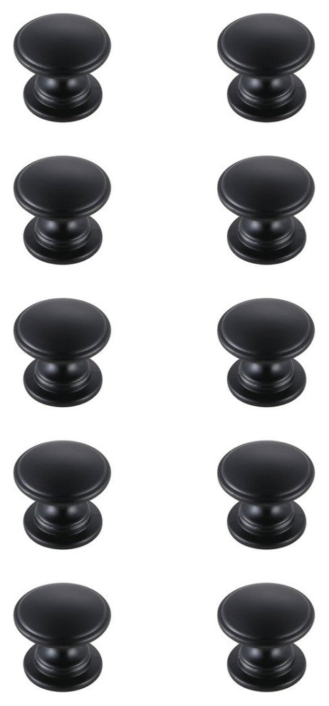KB2004-MB-10PK Kaid 1.2" Mushroom Knob, Set of 10, Matte Black