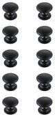 KB2004-MB-10PK Kaid 1.2" Mushroom Knob, Set of 10, Matte Black