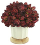 Dried Rose Bundle in a Ceramic Pot with Wooden Base