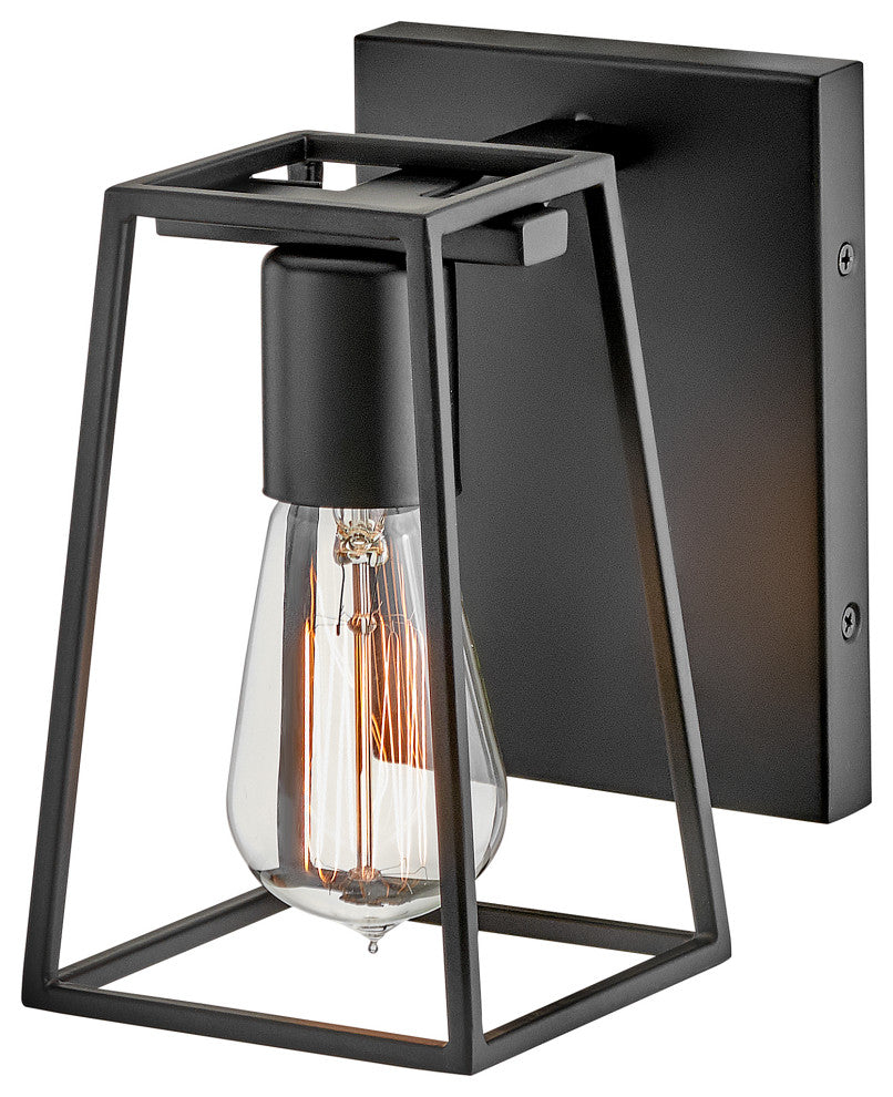 Hinkley Filmore Small Single Light Vanity, Black