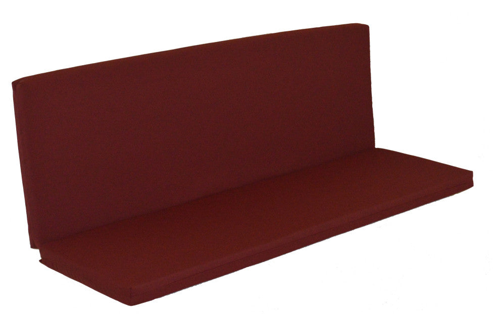 Full Bench Cushion, Burgundy, 4 Foot