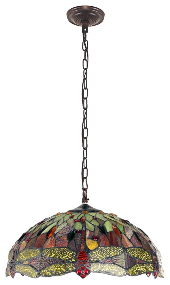 CHLOE Lighting CH3T471RD18-DP3 EMPRESS Blackish Bronze 3 Light Hanging Pendant