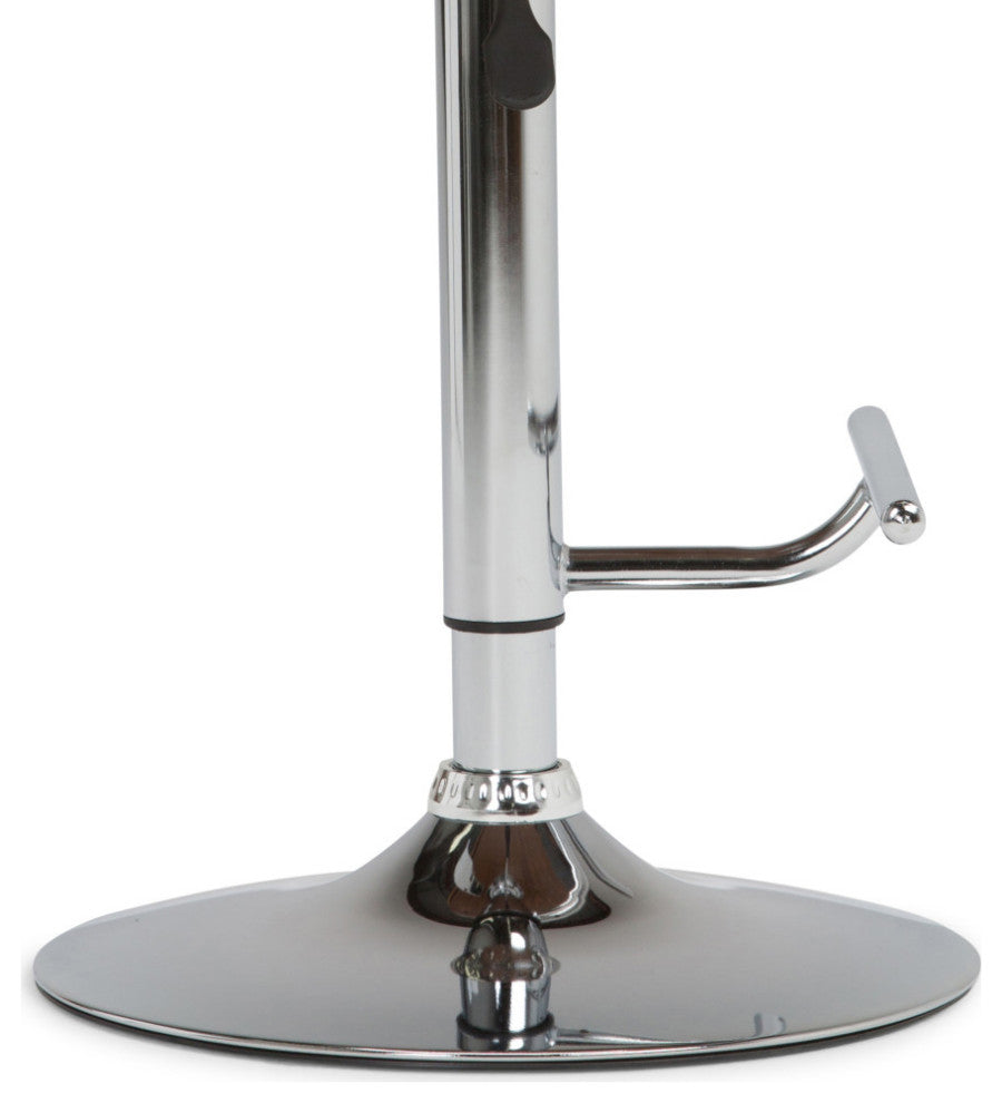 Marana Bentwood Adjustable Swivel Bar Stool, White