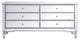 Elegant MF63672S Contempo 72" Mirrored Chest, Antique Silver