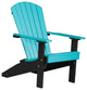 Poly Lakeside Adirondack Chair, Aruba Blue & Black