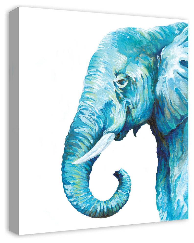 Blue Elephant 20x24 Canvas Wall Art