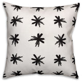 Black and White Asterisk Throw Pillow, 16"x16", Cover Only