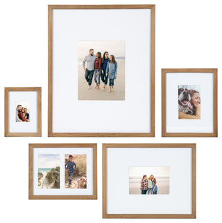 Gallery Wall Matted Picture Frame Set, Natural