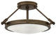 Hinkley Collier Small Led Semi-Flush Mount, Light Oiled Bronze
