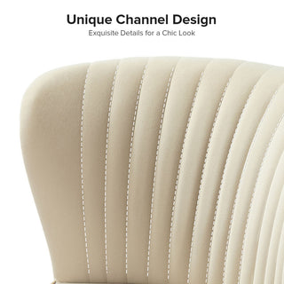 Velvet Tufted Loveseat Sofa With Golden Base, Tan