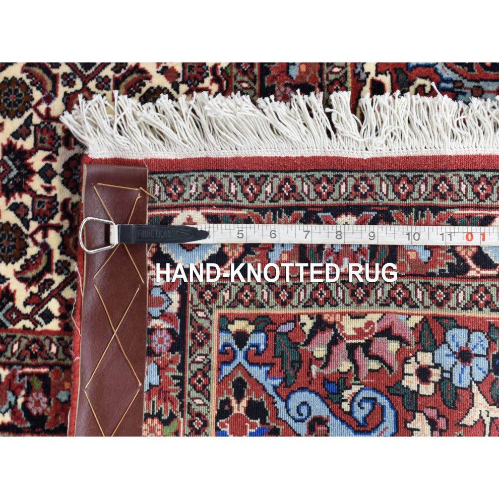 Rust Red Persian Bijar 400 KPSI Wool And Silk Handmade Oversized Rug 11'3"x16'0"