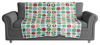 Wintery Polka Dots Fleece Blanket, 50"x60"