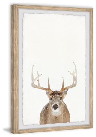 "Winter Deer" Framed Painting Print, 8x12