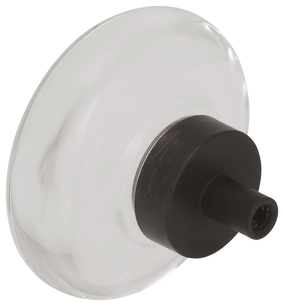 Amerock BP36652 Glacio 1-3/4 Inch Mushroom Cabinet Knob - Crystal / Oil-Rubbed